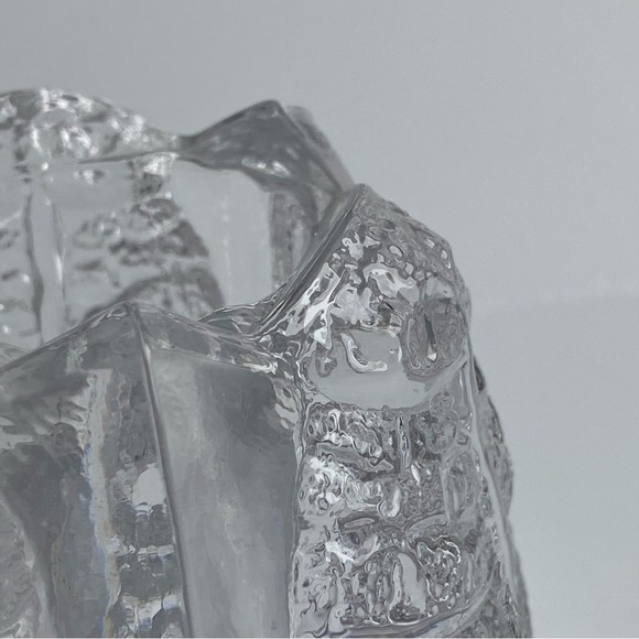 Orrefors Sweden Crystal Tri-Leaf Votive Candle Holder  2.25” T X 3.25” Nature - Picture 6 of 16